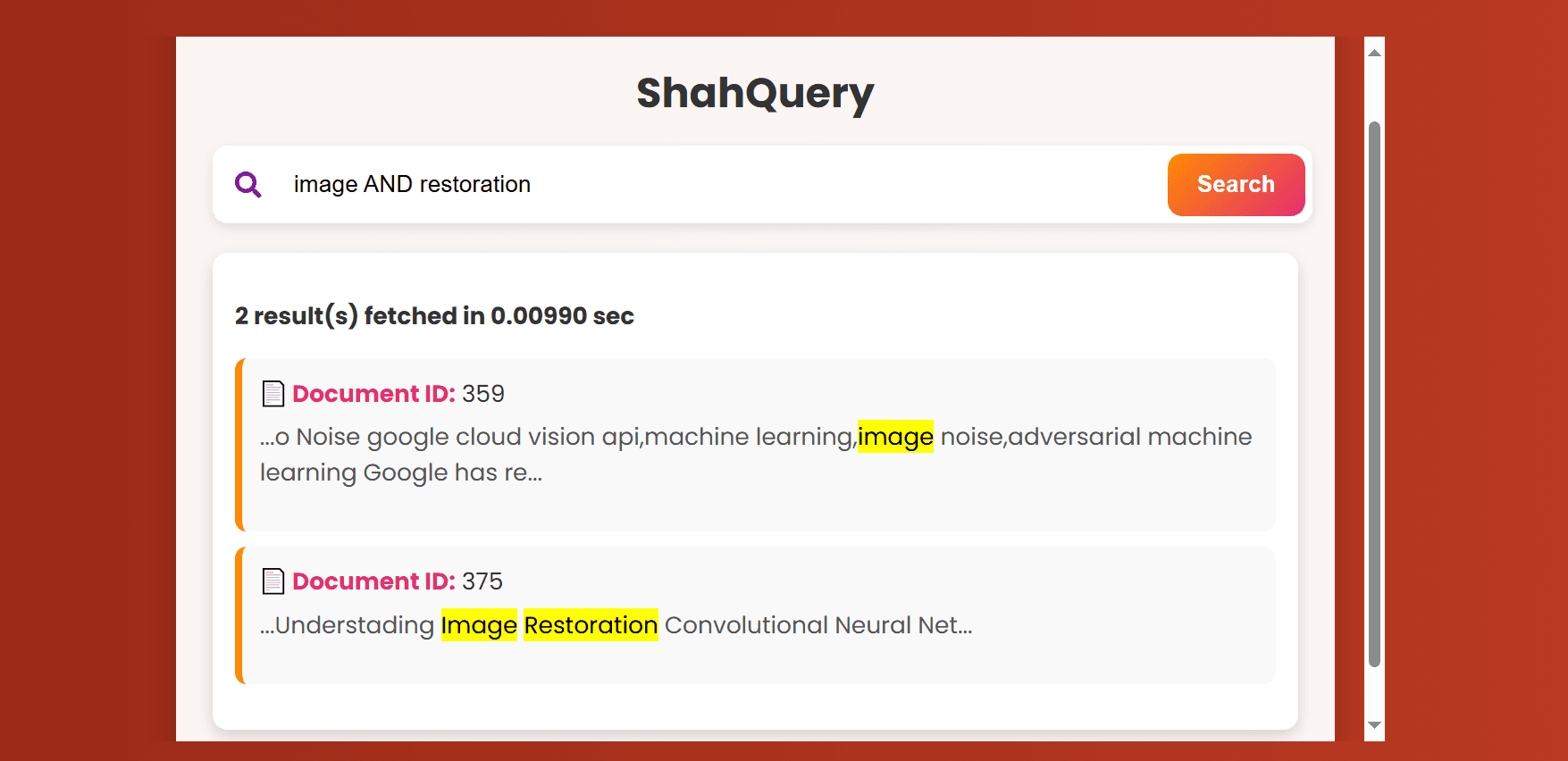 ShahQuery screenshot 1