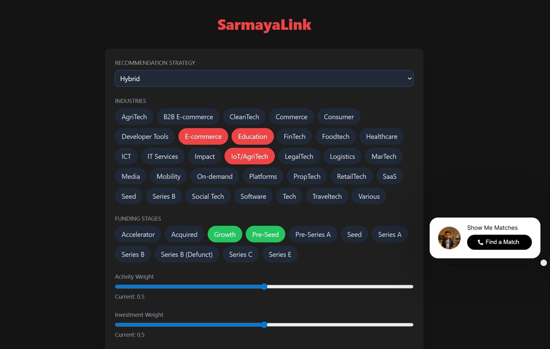 Startup Matchmaker screenshot 1